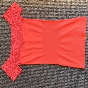J&m off the shoulder ribbed shirt